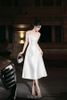 Đầm Midi Phối Ren Trắng LOVELYN