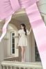Đầm Ngắn Tay Bồng Kem LOVELYN