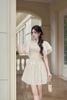 Đầm Ngắn Tay Bồng Kem LOVELYN