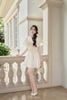 Đầm Ngắn Tay Bồng Kem LOVELYN