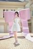 Đầm Ngắn Trễ Vai Phối Ren Trắng LOVELYN