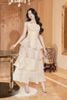 Đầm Midi Hai Dây Xếp Tầng LOVELYN