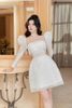 Đầm Ngắn Vai Kiểu Tay Dài LOVELYN