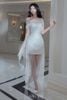 Đầm Ngắn Cúp Ngực Ánh Kim Phủ Voan LOVELYN