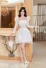 Đầm Ngắn Vai Kiểu Tay Dài LOVELYN
