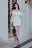 Đầm Ngắn Midi Tay Dài Ánh Kim Hazel LOVELYN