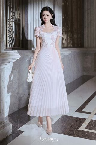 Đầm Midi Xếp Ly Emilia LOVELYN