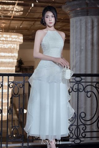 Đầm Midi Cổ Yếm LOVELYN