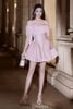Đầm Ngắn Trễ Vai Đính Nơ LOVELYN