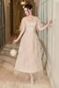 Đầm Midi Họa Tiết Đính Voan LOVELYN