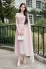 Đầm Midi Trễ Vai Thắt Eo LOVELYN