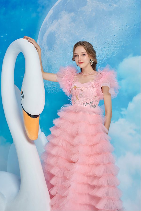 Đầm Maxi Xếp Tầng Vai Kiểu MADDY HATES ROSE