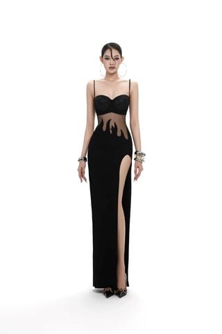 Đầm Maxi Xẻ Đùi Đen Hestia Dress MAEL FEMME