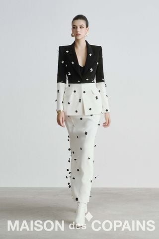 Áo Vest Kiểu x Chân Váy Midi Đính MAISON DES COPAINS
