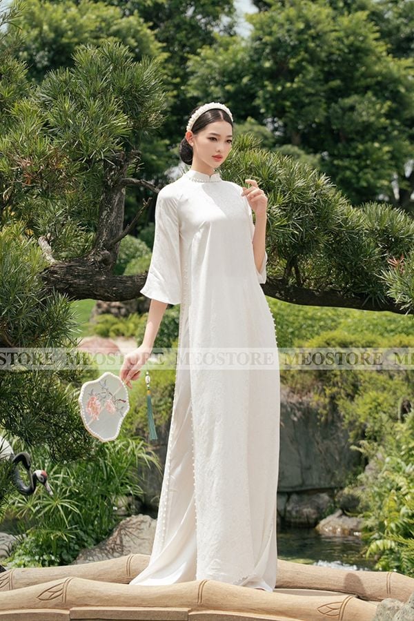Áo Dài Cách Tân Tay Lửng MEO STORE