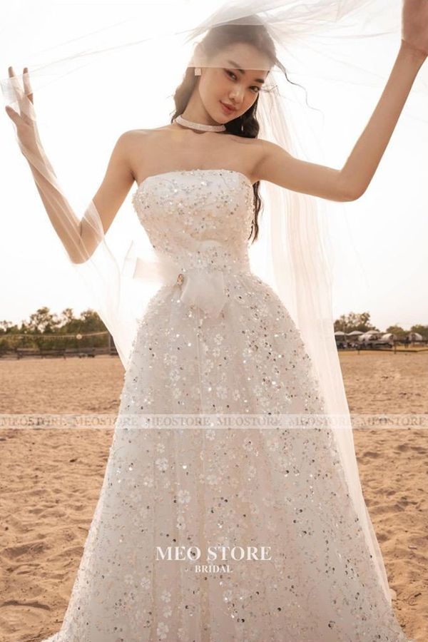 Đầm Maxi Cúp Ngực Ánh Kim MEO STORE