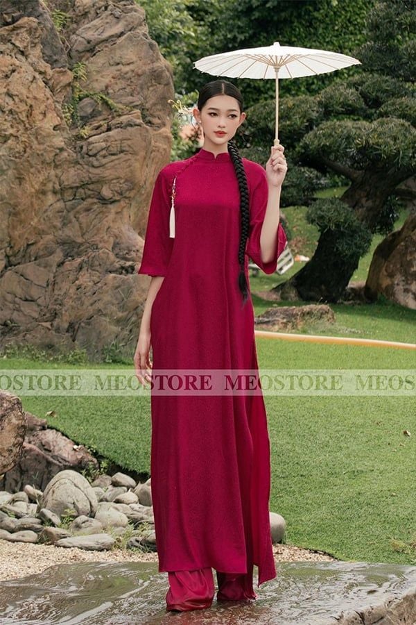 Áo Dài Cách Tân Tay Lửng MEO STORE