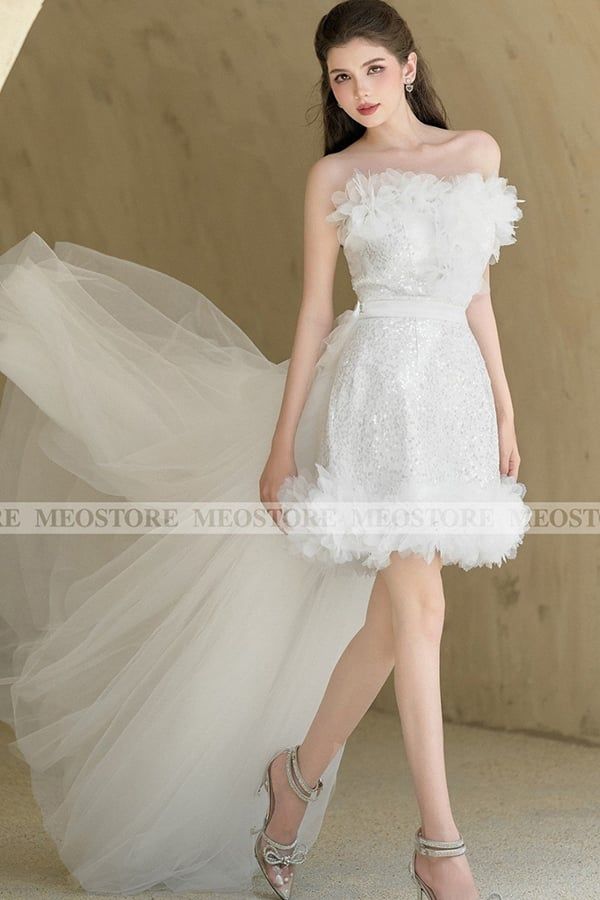 Đầm Ngắn Đính Ánh Kim MEO STORE