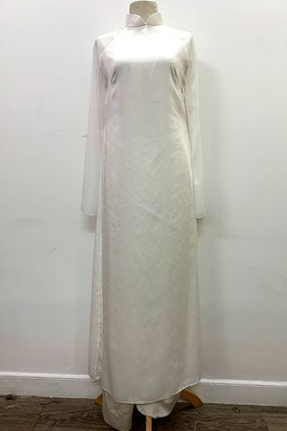 Áo Dài Nữ Trơn Trắng MINCOS