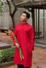 Áo Dài Cách Tân Nam Đỏ KHAMADE
