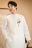Áo Dài Cách Tân Nam Họa Tiết Hoa Sen KHAMADE