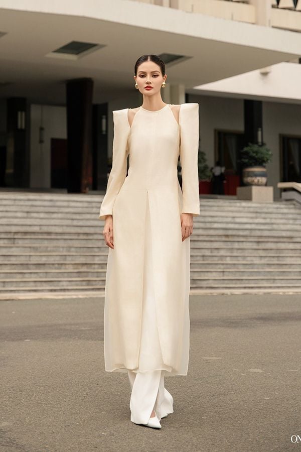 Áo Dài Cách Tân Tay Dài Kim Nhã ONETONE