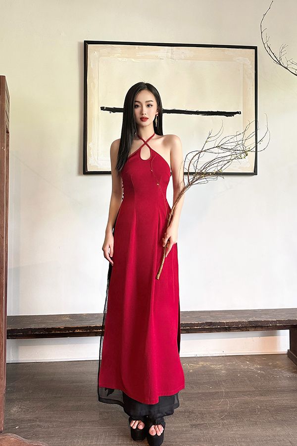 Áo Dài Cách Tân Cổ Đan Chéo ONON MADE