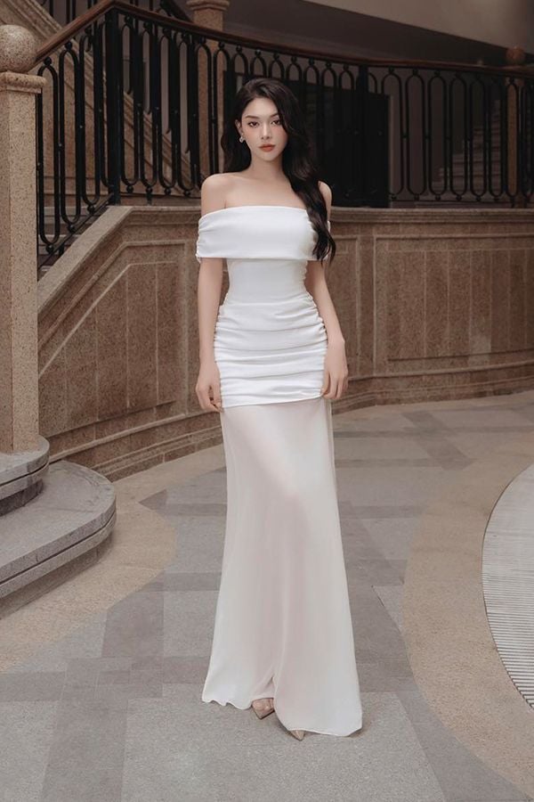 Đầm Midi Trễ Vai PARAMO