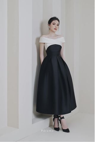 Đầm Midi Trễ Vai Dáng Phồng PÁRAMO