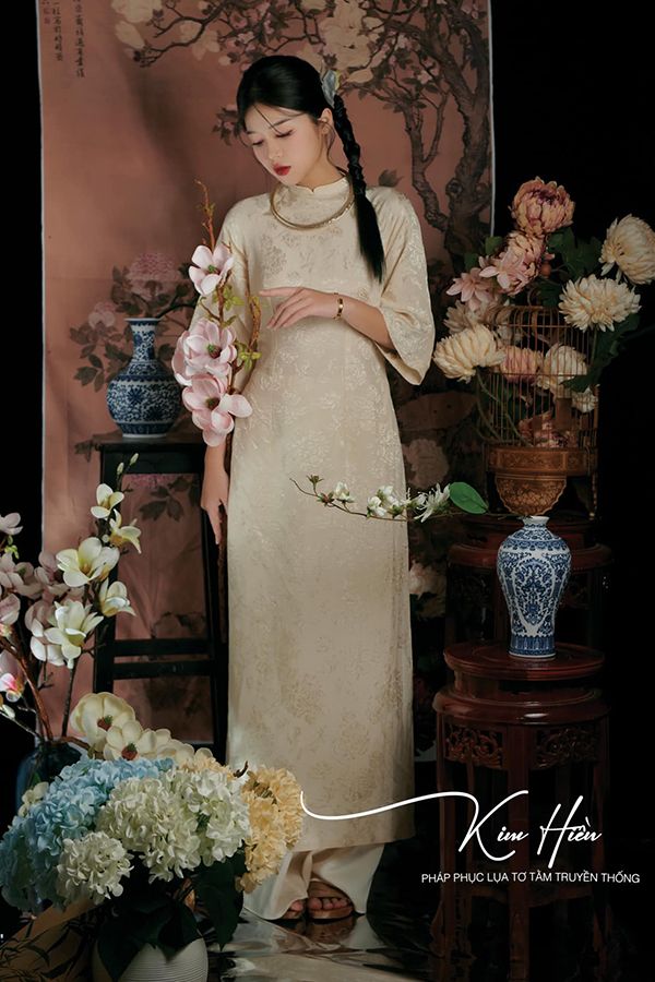 Áo Dài Cách Tân PHÁP PHỤC LỤA KIM HIỀN