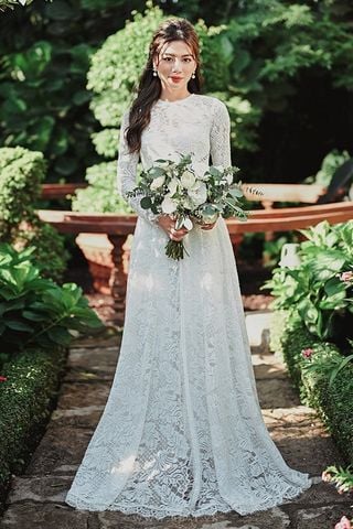 Đầm Cưới Maxi Họa Tiết POXI