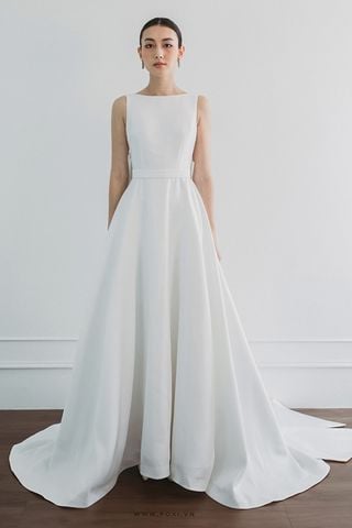 Đầm Cưới Maxi Trắng Trơn POXI