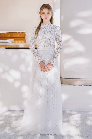 Đầm Cưới Maxi Họa Tiết Hoa POXI