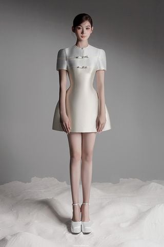 Đầm Ngắn Tay Ngắn RAFFINE
