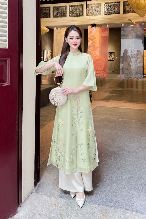 Áo Dài Cách Tân Hoa Văn RIMMY