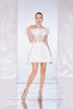 Đầm Trắng Đính Lông Trễ Vai RITARA CLOSET