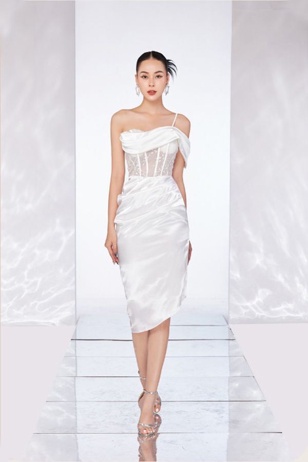 Đầm Midi Cúp Ngực Một Dây Vai RITARA CLOSET