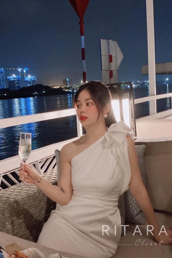 Đầm Midi Lệch Vai RITARA CLOSET