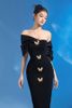 Đầm Midi Trễ Vai Đính Bướm Dáng Bút Chì RITARA CLOSET