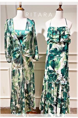 Đầm Midi Hai Dây Dáng Suông RITARA CLOSET