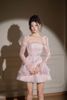 Đầm Ngắn Tay Dài Đính Đá Rosalie LOVELYN