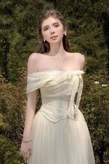 Đầm Trễ Vai Dáng Dài Xòe Bồng Juliette Dress SOLEIL ROOM