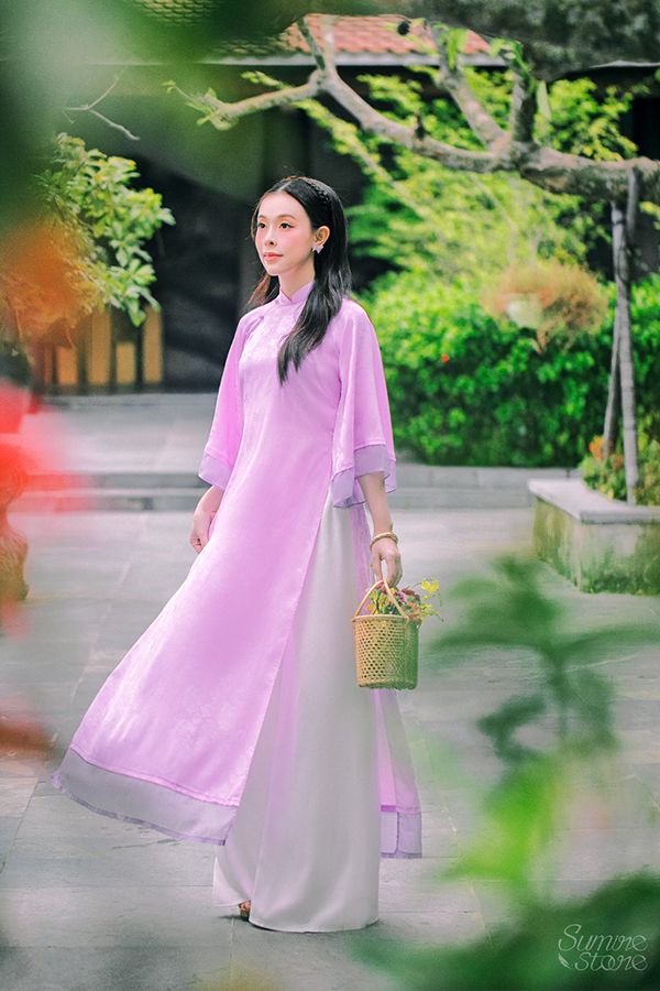 Áo Dài Cách Tân Dáng Suông Tay Dài SUMIRE STORE