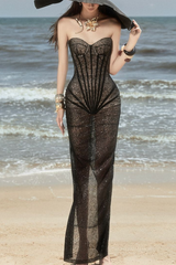 Đầm Đen Ôm Body Xuyên Thấu MAEL FEMME