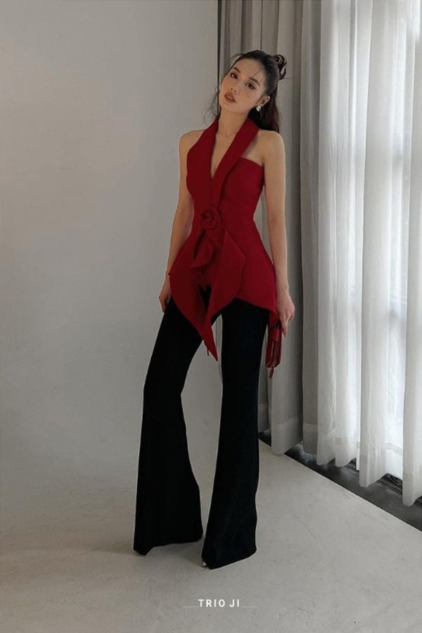 Áo Ngắn Kiểu x Quần Dài Dáng Suông TRIO JI