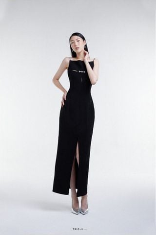 Đầm Midi Hai Dây Xẻ Tà TRIO JI
