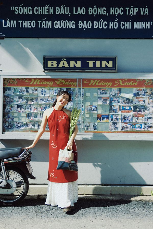 Áo Dài Cách Tân Cổ Yếm UI FARM