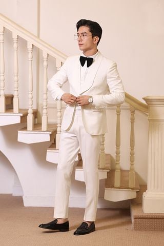 Bộ Vest Tuxedo Trắng VEST NAM