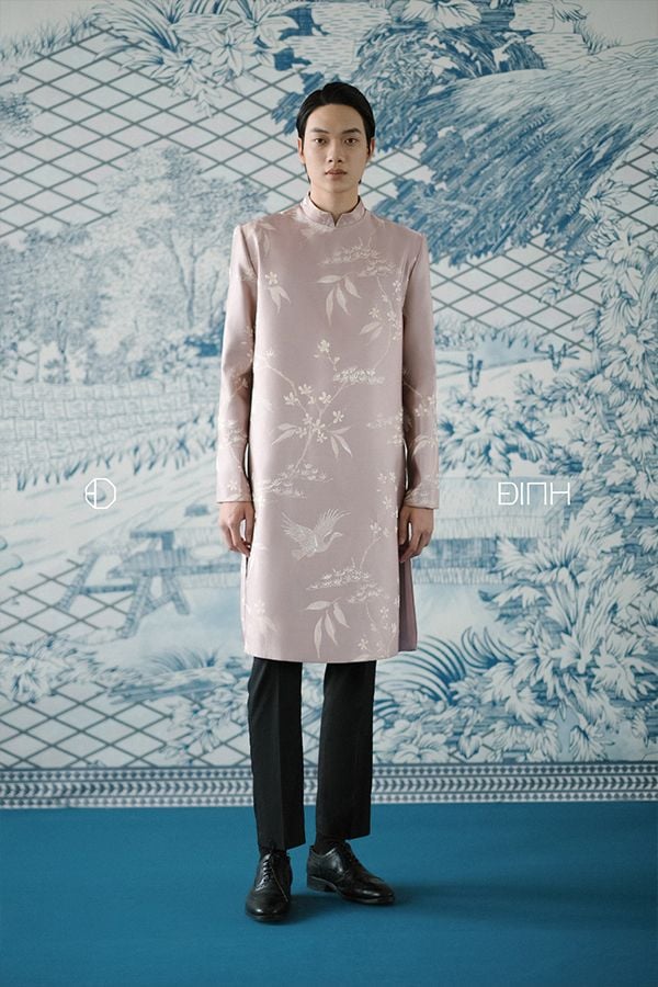 Áo Dài Cách Tân Nam Họa Tiết XÉO XỌ