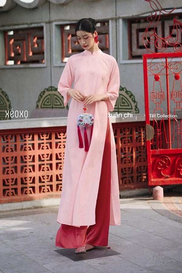 Áo Dài Cách Tân Phấn Điệp XÉO XỌ